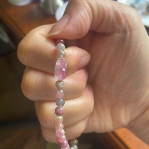 Watermelon tourmaline bracelet
